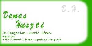 denes huszti business card